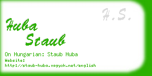 huba staub business card